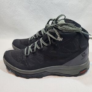Womens Salomon Outline Mid GTX 404844 Waterproof Hiking Boots Size 7.5 Black
